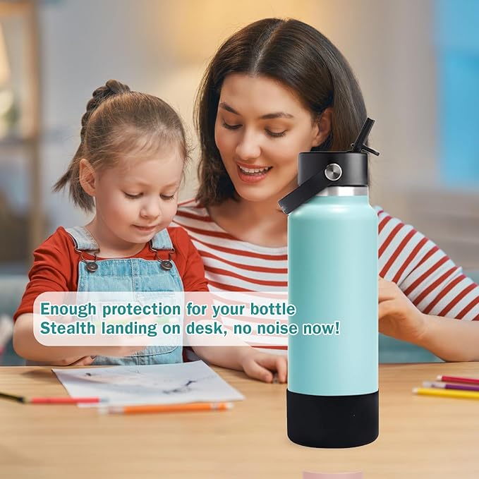 WK IEASON Protective Silicone Base Boot for Hydro Flask Mouth, Anti-Slip Silicone Sleeve Cover Bumper for Hydro Water Bottle Accessories -2.83inch Bottom Diameter