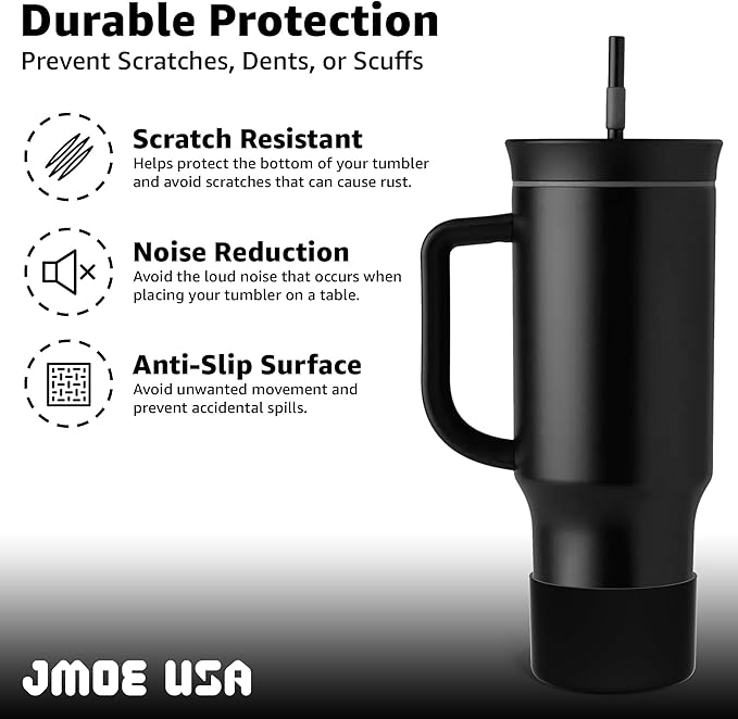 Jmoe USA Silicone Sleeve for Owala 40oz Tumbler | Fits Handle Tumbler Only | Anti-Slip Boot | Protects Against Dents & Scratches | Protector for Bottom of Cup | Made of Durable BPA Free Silicone
