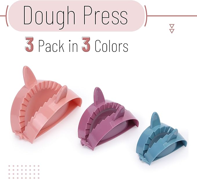 BTaT- Empanada Dough Press Set, 3 Pack, Empanada Press, Empanada Maker Press, Moldes Para Empanadas Maker Press, Dumpling Press, Hand Pie Maker, Hand Pie Molds, Christmas Gifts