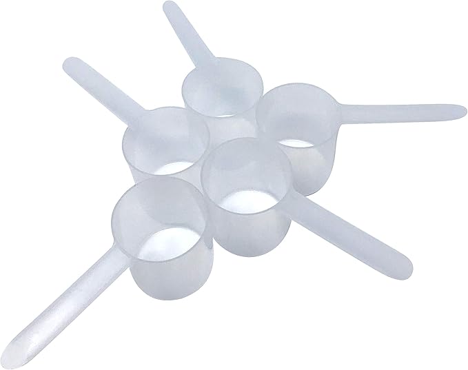 1/3 Cup (80 mL | 2.7 Oz.) Long Handle Scoop for Measuring Coffee, Pet Food, Grains, Protein, Spices and Other Dry Goods (Pack of 5)