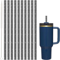 Replacement Straw for Stanley Cup 40 oz 30 oz Tumbler, 10 Pack 12.13-In Long Reusable Plastic Straw with Cleaning Brush, Dishwasher Safe, BPA Free