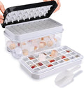 Ice Cube Trays for Freezer with Stackable Design & Lid – Quick-Release Ice Trays for Freezer with Lid and Bin, Perfect Ice Cube Maker for Whiskey, Cocktails – BPA-Free Ice Bin for Freezer Storage