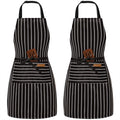 2 Pack Adjustable Bib Apron with 2 Pockets Chef Cooking Kitchen Restaurant Aprons for Women Men