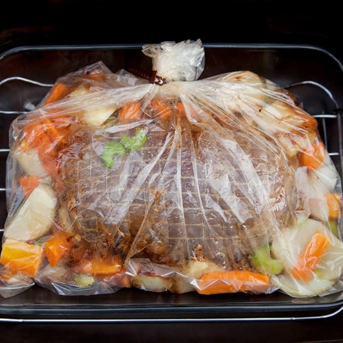 ECOOPTS Oven Bags Cooking Roasting Bags 40×Small Size Oven Bags for Chicken Meat Ham Seafood Vegetable (10 x 15 Inch 2 Pack)