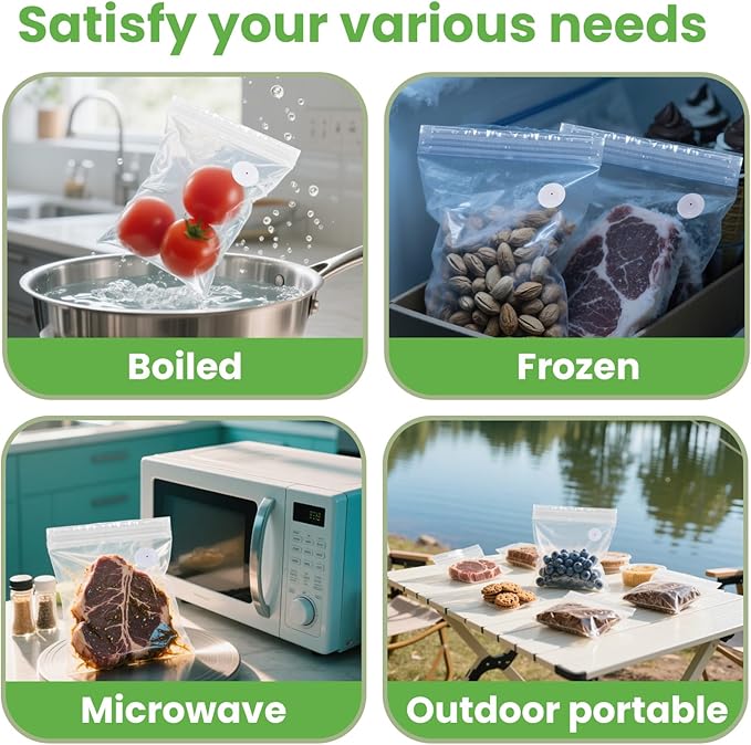 Reusable Vacuum Seal Bags for Food,Food Vacuum Sealer Bags XLarge Size 30 Packs