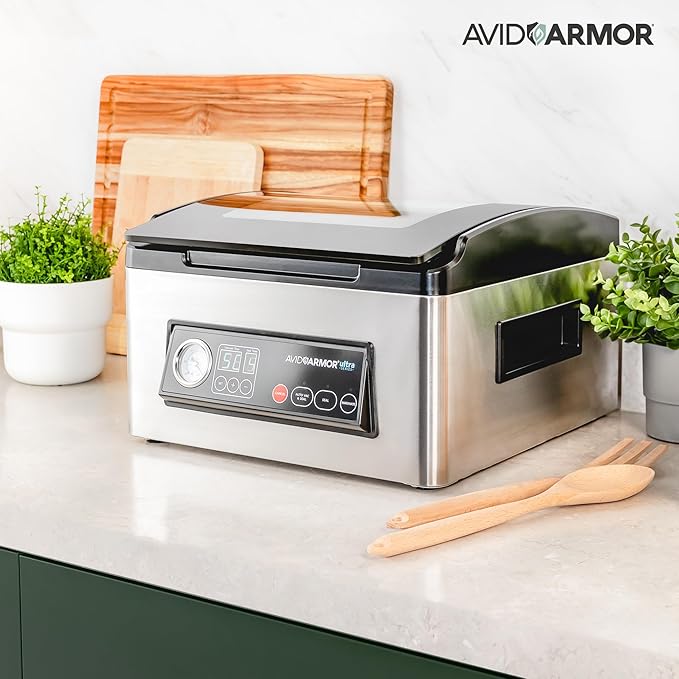 Avid Armor Ultra Series USV32: Premium Chamber Vacuum Sealer Machine High-Performance Vacuum Chamber Sealer for Professional and Home Use, Ideal Commercial Vacuum Sealer Machine for Food Preservation