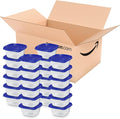 Ziploc Food Storage Meal Prep Containers Reusable for Kitchen Organization, Smart Snap Technology, Dishwasher Safe, Deep Square, 24 Count