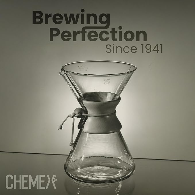Chemex Pour-Over Glass Coffeemaker - Classic Series - 10-Cup - Exclusive Packaging