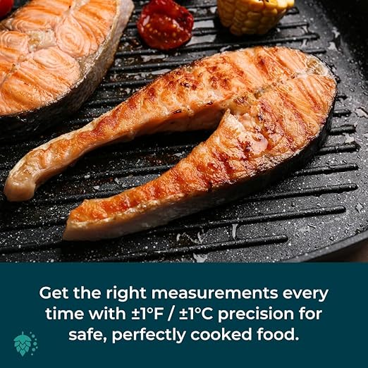 Cathy Yoder's Meat Thermometer Digital, Instant Read Food Thermometer for Cooking in Air Fryer Oven, BBQ, Grill & Baking. Measure Internal Temperatures Probe Easy Display Kitchen Grilling Accessories