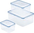 LocknLock Easy Essentials Food Storage lids/Airtight containers, BPA Free, 6-Piece, Clear