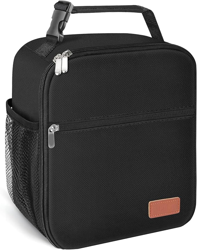 Lunch Box for Men & Women Durable Lunch Bag for Adults Reusable Small Lunchbox Black