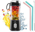 Vaeqozva Portable Blender USB Rechargeable Personal Mixer Fruit 12.8 Oz Mini Blender for Smoothie, Fruit Juice, Protein Shake, Milk Shakes