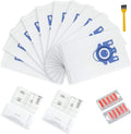 Yours 10 Packs Replacement For Miele AirClean 3D Efficiency GN Dust Bags,10123210 GN Vacuum Bags, with 2 Motor Protection Filter, 2 AirClean Filter,2 Freshener and A Free Cleaning Brush