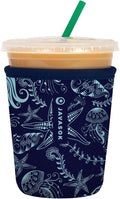 Sok It JavaSok Iced Coffee & Cold Soda Insulated Neoprene Cup Sleeve (Ocean Oasis, Small: 16-20oz)