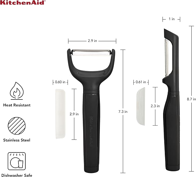 KitchenAid Universal Euro Y Peeler, Set Of 2, Black
