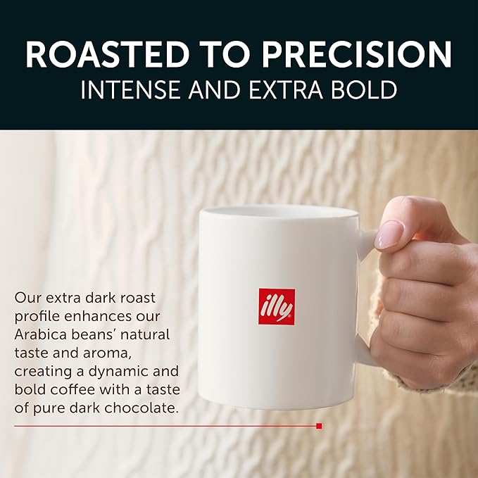 Illy Coffee K Cups - Pods For Keurig Machines – Forte Dark Roast – Toasted Bread & Dark Chocolate - Rich, Flavorful & Strong Flavor - No Preservatives – 10 Count, 6 Pack