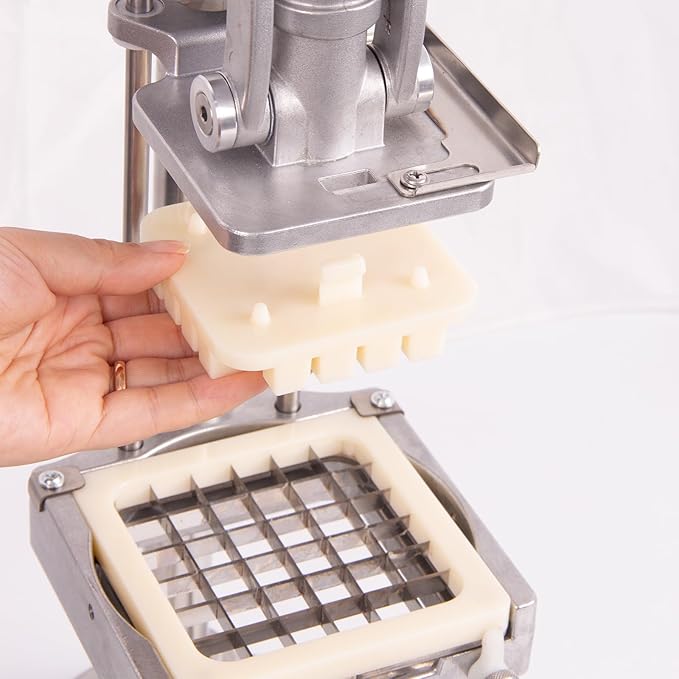 Commercial Vegetable Fruit Chopper, Hand Press Juicer, Professional Citrus Juicer for Lime Lemon, Stainless Steel Food Dicer French Fry Cutter Slicer 1/4″ & 3/8″ & 1/2" Blade