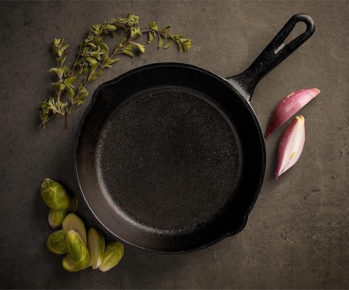 Mercer Culinary Pre-Seasoned Cast Iron Skillet, 8-Inch