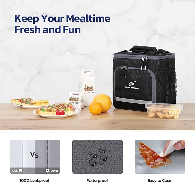 Maelstrom Lunch Box for Men,Insulated Lunch Bag Women/Men,Leakproof Lunch Cooler Bag, Lunch Tote Bag
