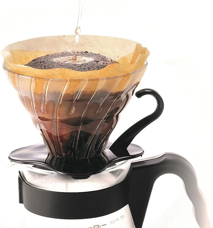 Hario V60 Glass Coffee Dripper, Size 02, Black
