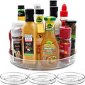 Amolliar Lazy Susan Organizer, 11" 4 Pack, Turntable for Cabinet, Kitchen, Fridge, Pantry Organizer and Storage, Countertop, Bathroom, Vanity, Rotating Tray, Condiment Spice Rack, Under Sink Organizer