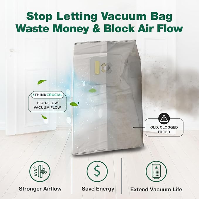 9 Valet & VacuMaid Vacuum Bags Compatible with AstroVac, Part # HPB2HPK & HPB2H, Fits Models: H1P, P70, SR36, SR38, SR52H, ATQ300, GV30, GV50, GV30PRO & GV50PRO (9 Pack)- by Think Crucial