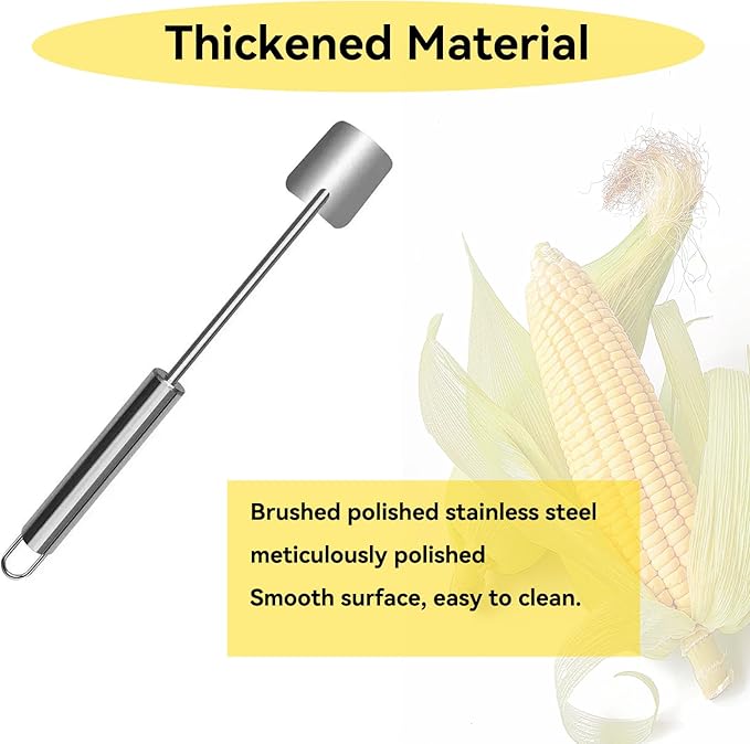 2 Pack Stainless Steel Corn Peeler for Corn on the Cob,Corn Peeler for Corn On The Cob,Corn Cutter to Corn Cob Stripper,for Restaurant, Home Kitchens