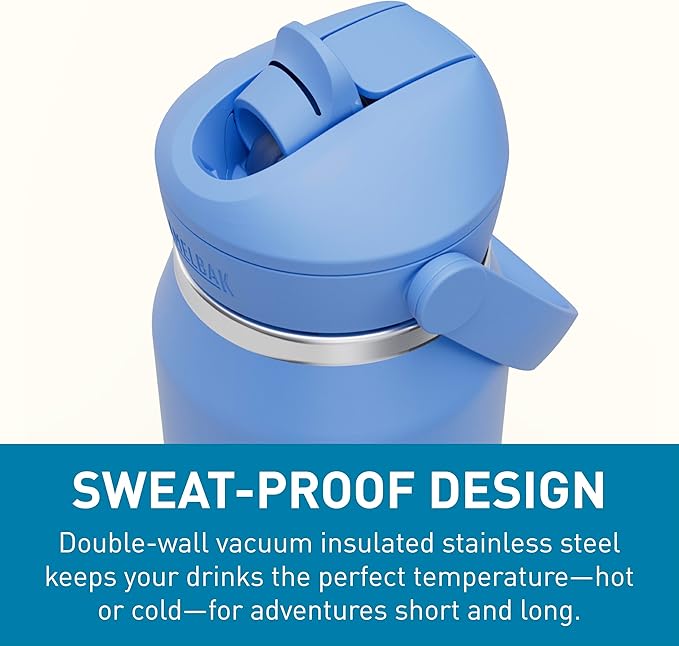 CamelBak Thrive Flip Straw Insulated Stainless Steel Water Bottle Sky Blue, 32oz