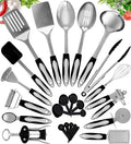 Home Hero Stainless Steel Kitchen Utensils Set - Heat-Resistant Silicone & Nonstick Tools - Durable Stainless Steel Kitchen Gadgets - Complete Kit Measuring Cups & Spoons - 41-Piece Set
