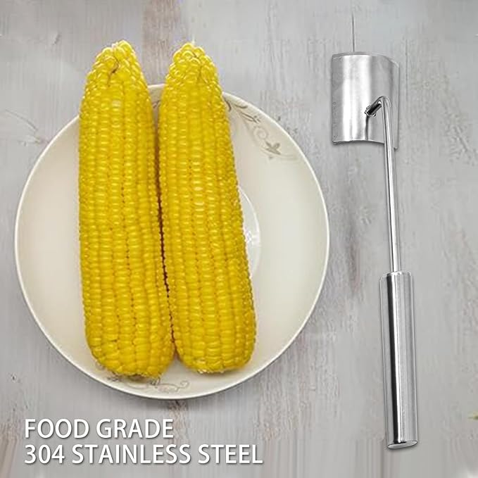 Corn Peeler For Corn On The Cob，Stainless Steel Corn Peeler, Corn on the Cob Remover, Fast and Safe, For Home Kitchens, Restaurants, Outdoor Dining