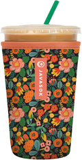 Sok It JavaSok Iced Coffee & Cold Soda Insulated Neoprene Cup Sleeve (Floral Affair, Medium: 22-28oz)