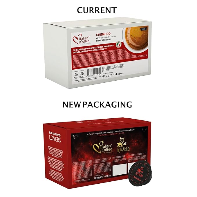 ITALIAN COFFEE FOR ESPRESSO LOVERS capsules compatible with RIVO® machines (Cremoso, 50)