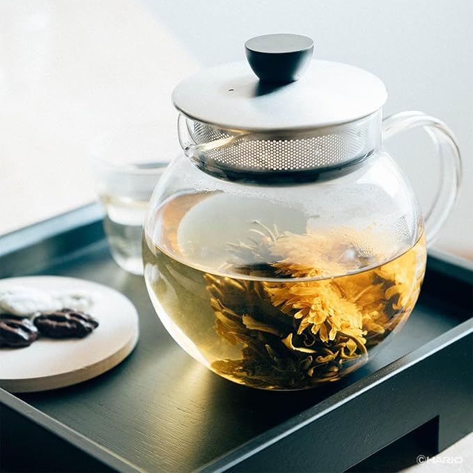 Hario "Jumping Leaf" Tea Pot with Stainless Steel Filter, 600ml