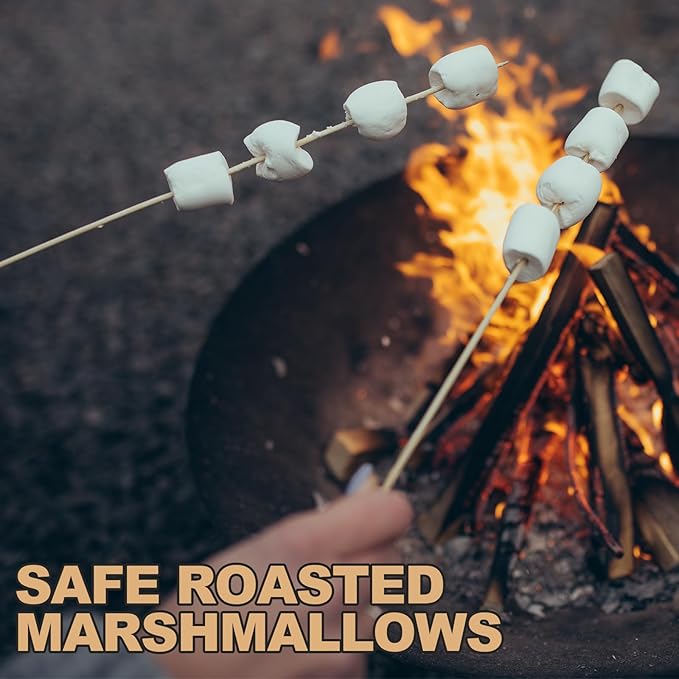 Suclain 400 Pcs Marshmallow Roasting Sticks 36" Long 5mm Thick, Smores Sticks Bamboo Skewers BBQ Kabob Grilling Barbecue Roasting Camping for Outdoor Fire Pits Campfires