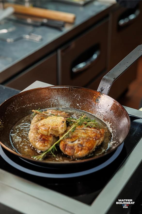 Matfer Bourgeat Black Carbon Steel Frying Pan, 10"
