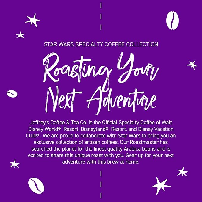 Joffrey's Coffee - STAR WARS™ Dark Side Blend, STAR WARS Licensed Coffee Collection, Artisan Dark Roast, Strong & Smooth Taste, Brew or French Press (Whole Bean, 11oz)