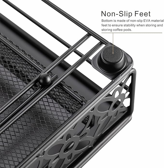 Flagship K Cup Drawer Holder for Keurig Pods K Cup Storage Organizer Drawer Save Space Countertop Kitchen (42 Pods)