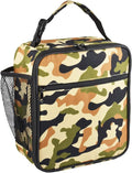Insulated Lunch Bag, Leakproof Portable Lunch Box for Women Men Boys Girls, Large Capacity Cooler Bag for Office School Camping Hiking Outdoor Beach Picnic (Camo Brown)
