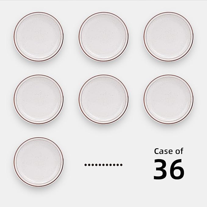 Stoneware Narrow Rim Commercial Grade Dinnerware (Brown Speckle, Saucer 5.5")