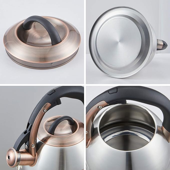 Tea Kettle -2.2 Quart Tea Kettles Stovetop Whistling Teapot Stainless Steel Tea Pots for Stove Top Whistle Tea Pot