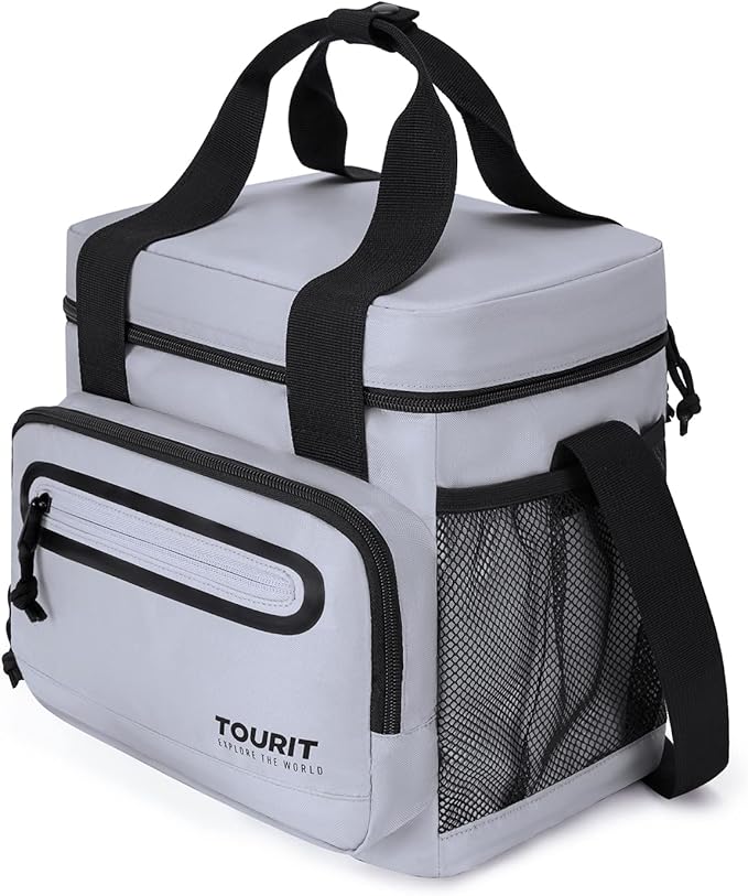 TOURIT Large Lunch Bag 14L Insulated Lunch Box Lunch Cooler for Men Women Work, Black