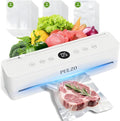 PULZO True-Auto Vacuum Sealer Machine, 85KPa Vacuum Sealer for Food with Digital Countdown, LED Smart Touch, External Sliding Blade, Dry/Moist Mode, Removable Drip tray, Complete Starter Kits