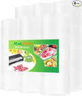 MakMeFre 6Pack 8"x16.5'(3Rolls) and 11"x16.5'(3Rolls) Vacuum Sealer Bags Rolls with BPA Free,Heavy Duty Vacuum Sealer Storage Bags Rolls,Cut to Size Roll,Great for Sous Vide Cooking