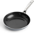 Blue Diamond 8" Nonstick Frying Pan Skillet, Ceramic Diamond Infused PFAS-Free, Dishwasher & Oven Safe, Stay Cool Handle, Durable Non Toxic Metal Utensil Safe, Egg & Omelet Pan, Gray