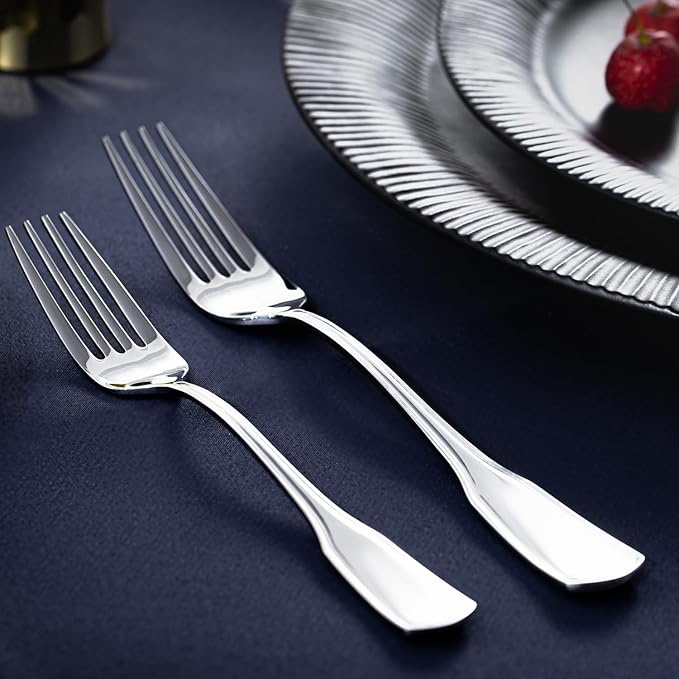KINGSTONE 20-Piece Silverware Set, 18/10 Stainless Steel Flatware Set for 4, Tableware Cutlery Set, Utensil Sets for Home Restaurant, Mirror Finish, Dishwasher Safe