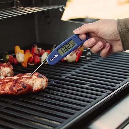 Escali Compact Portable Meat Candy Folding Digital Thermometer, Backlit Display Easy to Storage with Magnet, Black