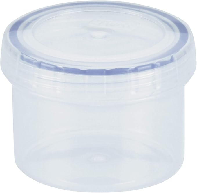 LocknLock Easy Essentials Twist Food Storage lids/Airtight containers, BPA Free, Short - 5 oz - for Candies, Clear