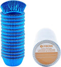 Gifbera Metallic Blue Foil Mini Cupcake Liners Muffin Cups, 300-Count