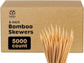Comfy Package [Case of 5000] 6 Inch Bamboo Wooden Skewers For Grilling, Shish Kabob, Fruits, Appetizers, and Cocktails