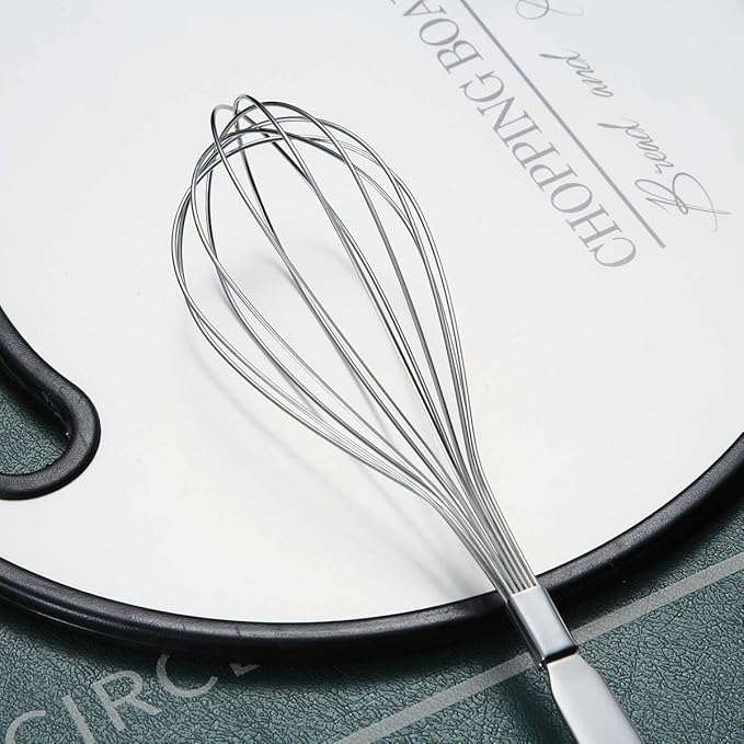 Whisk, Berglander Whisks For Cooking, Stainless Steel Balloon Whisk, Sturdy Kitchen Wire Whisk Set for Cooking, Baking, Blending, Whisking, Beating, Stirring, Dishwasher Safe, Easy to Clean